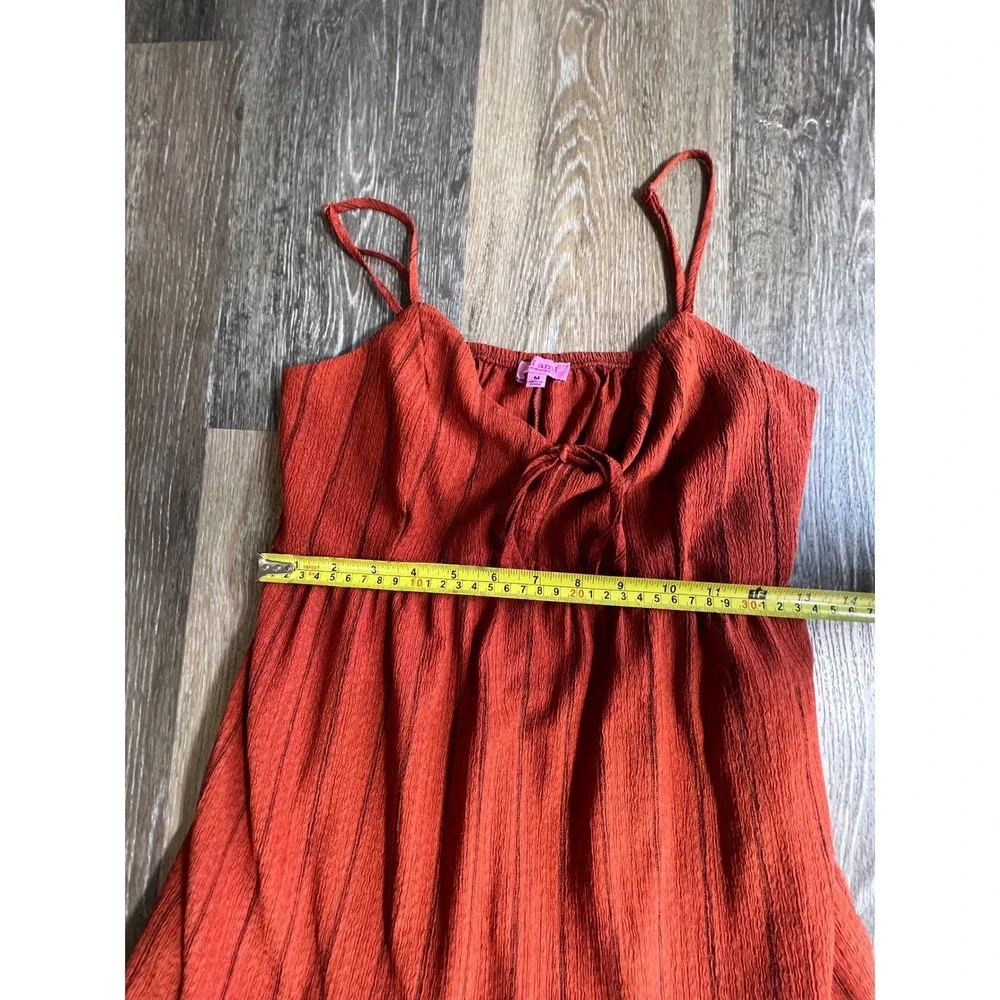 Mi Ami Francesca's Mini Dress Women Medium Rust‎ Orange Excellent Tiered Boho
